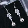 Exquisite Korean Fashion Sweet Ol Inlaid Zircon Pearl Wild Earrings Nhsc200876