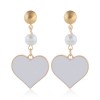Korean Fashion Sweet Contrast Color Love Earrings Fahsion Jewelry Wholesale Nhsc200883