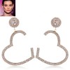 Fashion Jewelry Fashion Metal Bright Diamond Love Heart Exaggerated Earrings Wholesale Nhsc200892