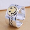 Fahsion Jewelry Fashion Retro Smiley Exaggerated Open Ring Wholesale Nhsc200913