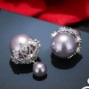 Fashion Copper Zircon Elegant Pearl Earrings Wholesale Nhsc201416