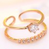 Korean Fashion Inlaid Zircon Open Ring Nhsc201801