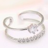 Korean Fashion Inlaid Zircon Open Ring Nhsc201801