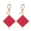 Korean Fashion Sweet Contrast Geometric Square Earrings Nhsc201819