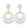 Korean Fashion Sweet Simple Circle Pearl Earrings Nhsc201821