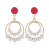 Korean Fashion Sweet Simple Circle Pearl Earrings Nhsc201821