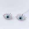925 Silver Pin Korean Fashion Simple Sweet Zircon Demon Eye Eye Studs Nhsc201829