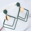 Fashion Jewelry Korean Fashion Metal Simple Geometric Square Earrings Nhsc202448