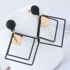 Fashion Jewelry Korean Fashion Metal Simple Geometric Square Earrings Nhsc202448
