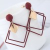 Fashion Jewelry Korean Fashion Metal Simple Geometric Square Earrings Nhsc202448