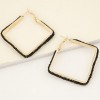 Jewellery For Women Fashion Metal Simple Bead Square Earrings Nhsc202451