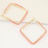 Jewellery For Women Fashion Metal Simple Bead Square Earrings Nhsc202451