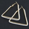 Fashion Jewelry Metallic Simple Beaded Triangle Earrings Nhsc202457