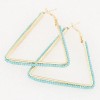 Fashion Jewelry Metallic Simple Beaded Triangle Earrings Nhsc202457