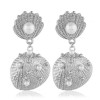 Fashion Jewelry Metallic Simple Metal Shell Pearl Earrings Nhsc202459