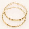 Fashion Jewelry Metal Simple Beaded Large Circle Earrings Nhsc202461