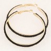 Fashion Jewelry Metal Simple Beaded Large Circle Earrings Nhsc202461