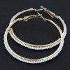 Fashion Jewelry Metal Simple Beaded Large Circle Earrings Nhsc202461