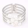 Elegant And Stylish Metallic Simple Pearl Exaggerated Bracelet Wholesales Yiwu Nhsc202752