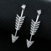 New Fashion Simple Copper Zircon Stud Earrings Nhsc203765
