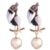 New Fashion Metal Wild Dripping Oil Hit Color Toucan Exaggerated Earrings Yiwu Wholesale Nhsc208043
