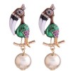New Fashion Metal Wild Dripping Oil Hit Color Toucan Exaggerated Earrings Yiwu Wholesale Nhsc208043