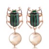 New Fashion Metal Wild Dripping Oil Hit Color Beetle Exaggerated Earrings Wholesale Yiwu Nhsc208044