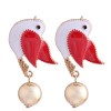 Fashion Metal Wild Dripping Oil Hit Color Magpie Temperament Exaggerated Earrings Nhsc208046