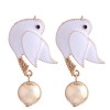 Fashion Metal Wild Dripping Oil Hit Color Magpie Temperament Exaggerated Earrings Nhsc208046