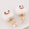 New Fashion Simple Ceramic Smile Earrings Yiwu Toppinggoods Wholesale Nhsc208612