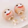 New Fashion Simple Ceramic Smile Earrings Yiwu Toppinggoods Wholesale Nhsc208612