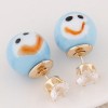New Fashion Simple Ceramic Smile Earrings Yiwu Toppinggoods Wholesale Nhsc208612
