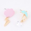 Korean Fashion Sweet Ol Cloud Umbrella Zircon Asymmetric Earrings Yiwu Toppinggoods Wholesale Nhsc208617