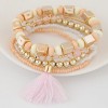 New Bohemian Metal Wild Rice Beads Tassel Multilayer Bracelet Yiwu Toppinggoods Wholesale Nhsc209549