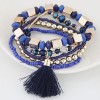 New Bohemian Metal Wild Rice Beads Tassel Multilayer Bracelet Yiwu Toppinggoods Wholesale Nhsc209549