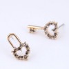 Korean Fashion Sweet Ol Concise Key Lock Asymmetric Earrings Yiwu Toppinggoods Wholesale Nhsc210065