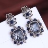 Fashion Retro Metal Baroque Gems Simple Exaggerated Earrings Yiwu Toppinggoods Wholesale Nhsc210432