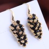 Korean Fashion Concise Handmade Handmade Wild Drop Grape String Crystal Earrings Yiwu Toppinggoods Wholesale Nhsc210440