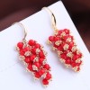 Korean Fashion Concise Handmade Handmade Wild Drop Grape String Crystal Earrings Yiwu Toppinggoods Wholesale Nhsc210440