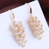 Korean Fashion Concise Handmade Handmade Wild Drop Grape String Crystal Earrings Yiwu Toppinggoods Wholesale Nhsc210440