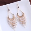 Korean Fashion Beautifully Concise Handmade Wild Drop Crystal Exaggerated Earrings Yiwu Toppinggoods Wholesale Nhsc210441