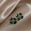 Korean Fashion Sweet And Simple Fourleafs Clover Earrings Toppinggoods Wholesale  Nhsc216810