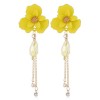 Korean Style Fashion Simple Flower Fringe Temperament Earrings Nhsc216998