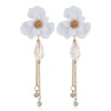 Korean Style Fashion Simple Flower Fringe Temperament Earrings Nhsc216998