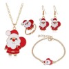 Ashion Metal Christmas Series Combination Fourpiece Set Necklace Earring Ring Bracelet Set Wholesale Nhsc217022