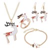 Fashion Metal Christmas Series Combination Fourpiece Set Necklace Earring Ring Bracelet Set Wholesale Nhsc217024