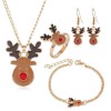 Fashion Metal Christmas Series Combination Fourpiece Set Necklace Earring Ring Bracelet Set Wholesale Nhsc217288