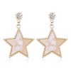 Korean Fashion Metal Sweet And Simple Fivepointed Star Earrings Nhsc219068