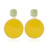 Korean Stylish Metal Sweet Contrast Color Disc Earrings Wholesale Toppinggoods Nhsc219069
