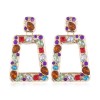 Metal Simple Geometric Shape Shine Gem Temperament Exaggerated Earrings Wholesale Toppinggoods Nhsc225006